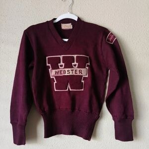 Vintage Webster Sweater Womens Size 34 Cheerleader